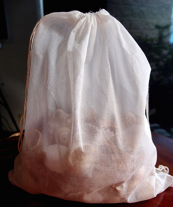 Cheesecloth Bags with Drawstring 12" x 14" - 12 Pack - Click Image to Close