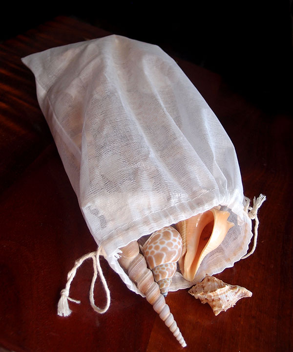 Cheeseloth Bags with Drawstring 8" x 12" - 12 Pack