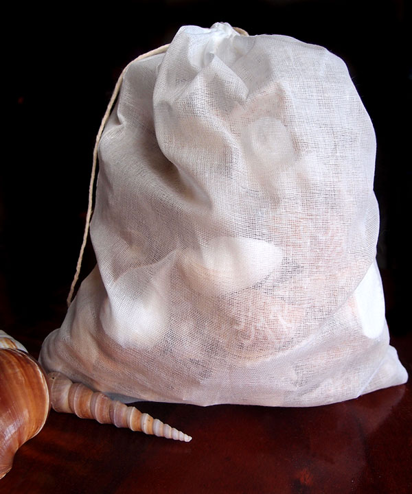 Cheesecloth Bags with Drawstring 10" x 12" - 12 Pack - Click Image to Close